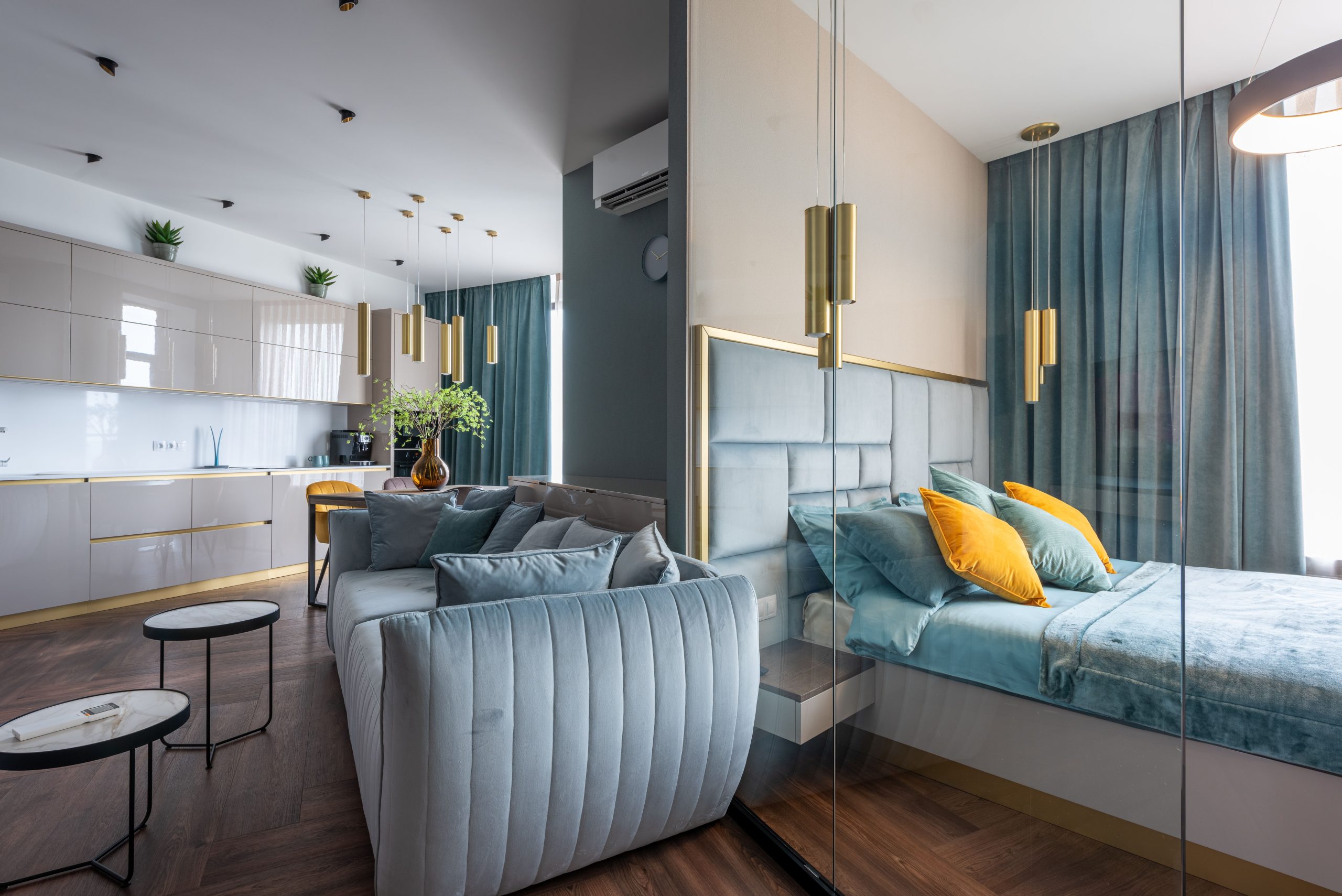 Appartement moderne avec cuisine et chambre spacieuse